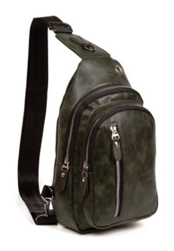 Newish Polo Body Bag Çapraz Ve Yeşil Suni Deri Erkek Sırt Çantası
