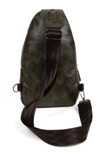 Newish Polo Body Bag Çapraz Ve Yeşil Suni Deri Erkek Sırt Çantası