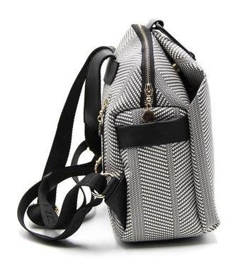 Silver & Polo Siyah Beyaz Siyah Nv771 Kadın Sırt Çantası