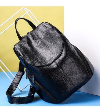 Generic Lebıhmurah Wbp1521 Moda Pu Deri Siyah Kadın Sırt Çantası