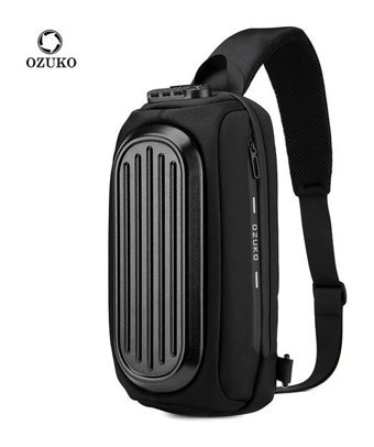 Ozuko 9562 Hırzlığa Karşı Çapraz Siyah Erkek Sırt Çantası