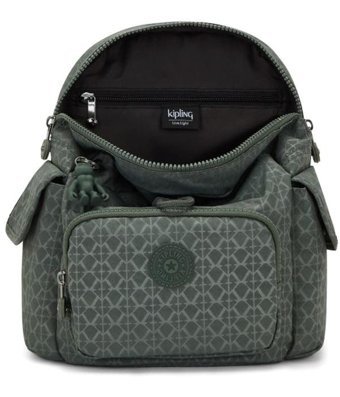 Kipling City Pack Mini Küçük Yeşil Sıgn Green Emb Kadın Sırt Çantası