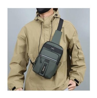 Boutiques Büyük Kapasiteli Çok Katmanlı Depolama Crossbody Erkek Sırt Çantası Antrasit - Siyah