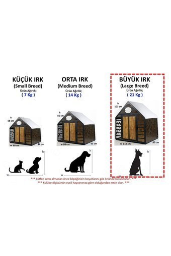 Colorfull Worlds Dış Mekan Ahşap Köpek Kulubesi