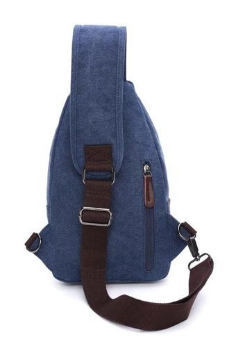 Zuolunduo Fashionable Kanvas Çapraz Askı Koyu Mavi Erkek Sırt Çantası