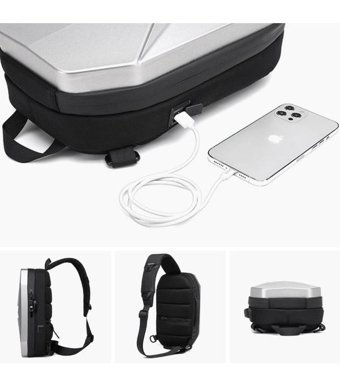 Ozuko 9509 Suya Dayanıklı Hardshell Tek Siyah Erkek Sırt Çantası