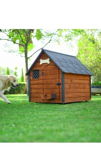 Mandu XLarge Yalıtımlı Dış Mekan Ahşap Köpek Kulubesi