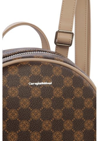 Cengiz Pakel Monogram Shore 7286P Kahverengi Vizon Kadın Sırt Çantası