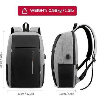 Kkfaka Laptop Siyah Erkek Sırt Çantası