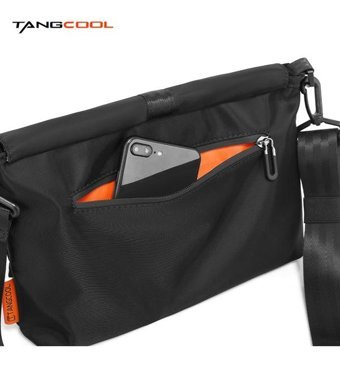Tangcool Günlük Spor Crossbody Siyah Erkek Sırt Çantası