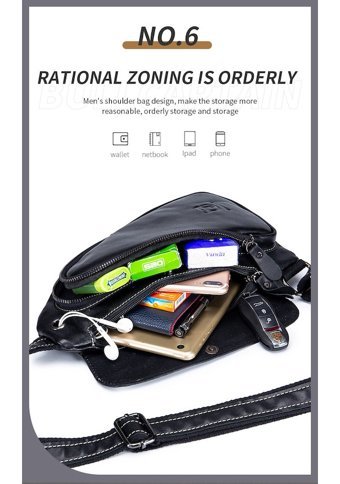 Bull Captan Moda Crossbody Erkek Sırt Çantası Koyu Kahverengi