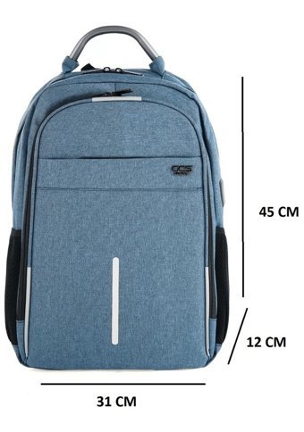 Ççs Mavi Laptop Bölmeli 51433 Erkek Sırt Çantası