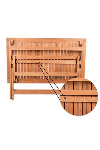 Lyptus Garden Katlanabilir Kare Ahşap 70x70 cm Kahverengi Kamp Masası