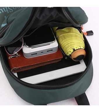 Crossbody Çok Fonksiyonlu Su Geçirmez Koyu Yeşil Erkek Sırt Çantası