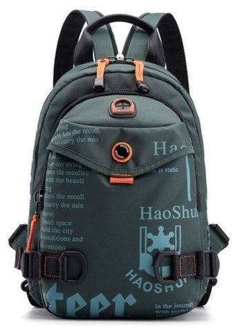 Crossbody Çok Fonksiyonlu Su Geçirmez Koyu Yeşil Erkek Sırt Çantası
