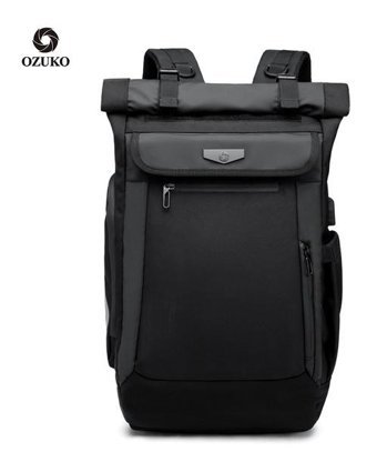 Ozuko 9066 Not Defteri Seyahat Siyah Erkek Sırt Çantası