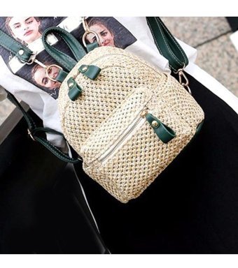 Generic Bs Har Yaz Moda Yeni Çim Dokuma İçi Boş Çapraz Erkek Sırt Çantası Çok Renkli