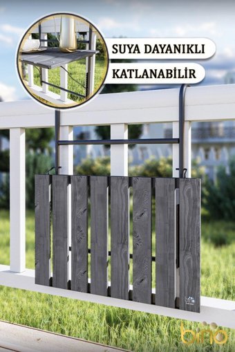 Bino Katlanabilir Dikdörtgen Ahşap 40x60 cm Çok Renkli Kamp Masası