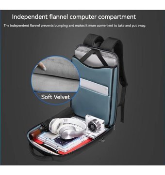 Eurcool Ec6605 Çok Fonksiyonlu Siyah Erkek Sırt Çantası