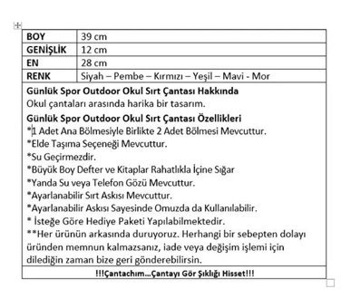 Chım Günlük Spor Ve Yeşil Erkek Sırt Çantası