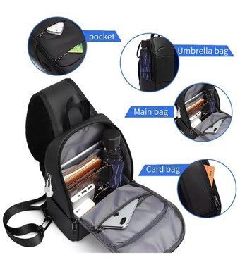 Dc Meilun Usb Şarj Portlu Dc2730 Çok Renkli Erkek Sırt Çantası