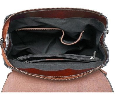 Generic Moda Bölünmüş Deri Kahverengi Kadın Sırt Çantası