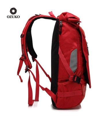 Ozuko Business Casual Oxford Kumaş Kırmızı Erkek Sırt Çantası