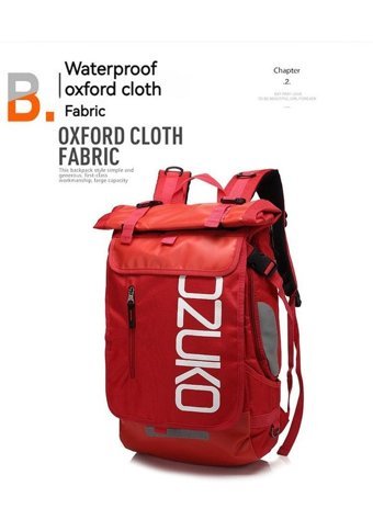 Ozuko Business Casual Oxford Kumaş Kırmızı Erkek Sırt Çantası