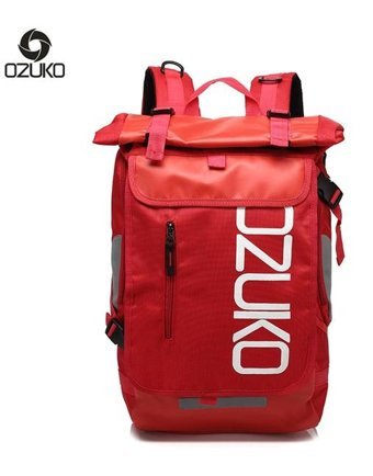 Ozuko Business Casual Oxford Kumaş Kırmızı Erkek Sırt Çantası