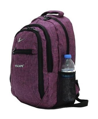 Escape 307 Çizgili Polyester Kumaş Pembe Erkek Sırt Çantası
