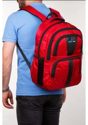 Newish Polo Kadın Kırmızı Erkek Sırt Çantası