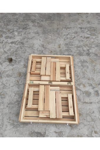 Ahşapdekor Katlanabilir Dikdörtgen Ahşap 70x100 cm Kahverengi Kamp Masası