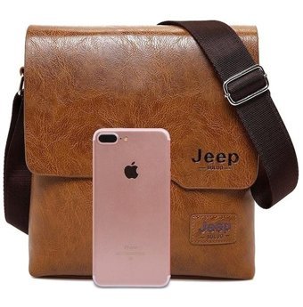 Kk Jeep 2'Li Deri Çapraz Siyah Erkek Sırt Çantası