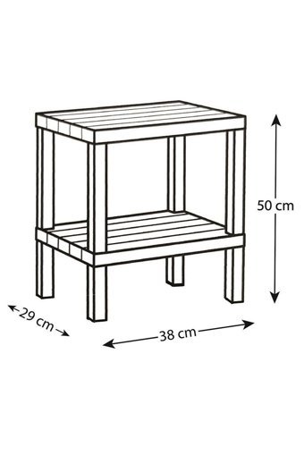 Frapan Home Dikdörtgen Plastik 29x38 cm Siyah Kamp Sehpası