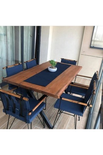 Ufuk Mobilya Dikdörtgen Ahşap 90x180 cm Kahverengi Kamp Masası