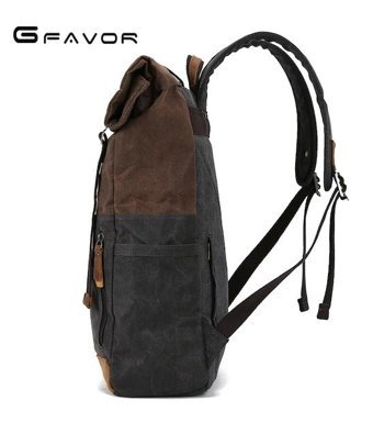Gfavor Gf0158 Mumlu Kanvas Kahverengi Erkek Sırt Çantası