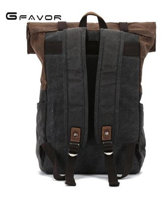 Gfavor Gf0158 Mumlu Kanvas Kahverengi Erkek Sırt Çantası