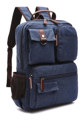 Zuolunduo Moda Günlük Koyu Mavi Erkek Sırt Çantası