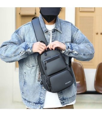 Eternal Luck Crossbody Çok Fonksiyonlu Büyük Kapasitesigri Erkek Sırt Çantası