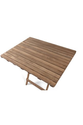 Barışahşap Katlanabilir Kare Ahşap 60x60 cm Kahverengi Kamp Masası