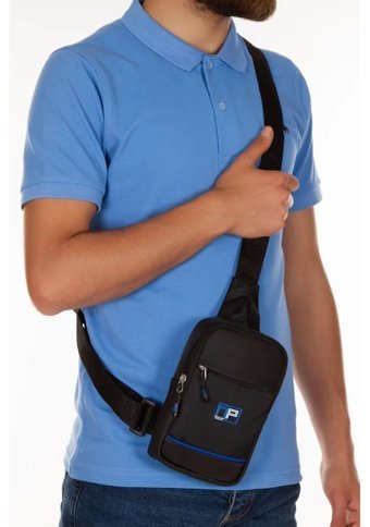 Newish Polo Body Bag Çapraz Ve Mini 571 Mavi Erkek Sırt Çantası - Siyah