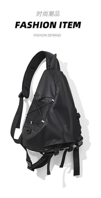 Tangcool Büyük Kapasiteli Crossbody Siyah Erkek Sırt Çantası