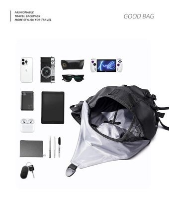 Tangcool Büyük Kapasiteli Crossbody Siyah Erkek Sırt Çantası