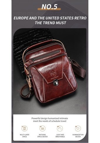 Bull Captan Retro Crossbody Kahverengi Erkek Sırt Çantası