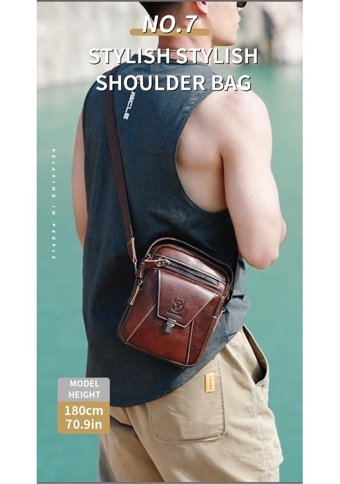 Bull Captan Retro Crossbody Kahverengi Erkek Sırt Çantası