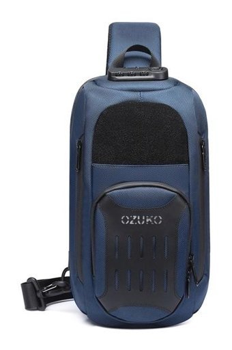 Ozuko 9361 Büyük Kapasiteli Spor Çapraz Mavi Erkek Sırt Çantası