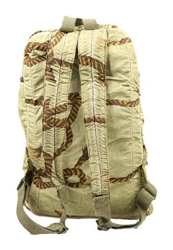 Generic Old Cotton Cargo 5025 Yeşil Halat Çok Renkli Kadın Sırt Çantası