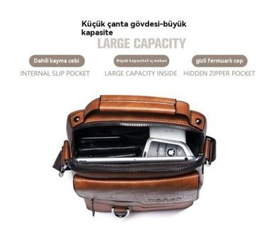 Eternal Luck Yatay Açık Kahverengi Erkek Sırt Çantası