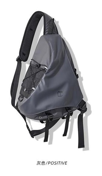 Tangcool Büyük Kapasiteli Crossbody Gri Erkek Sırt Çantası