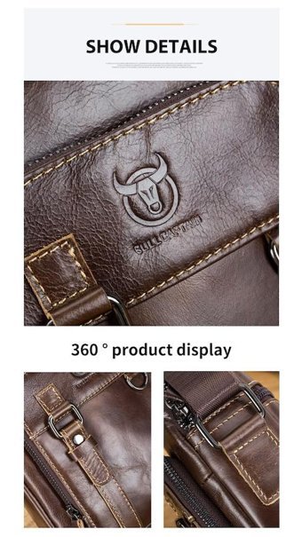Bull Captan Moda Deri Crossbody Kahverengi Erkek Sırt Çantası